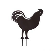 Picchetto decorativo a forma di gallo metallo 43X42.5 cm decorazione giardino