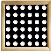 Signorbit - piccoli fori - Moduli Decorativi in Legno e pvc - Colore: nero - Misura: 98x98 cm