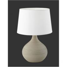 Webmarketpoint - Piccolo Lumetto Moderno Ceramica Cappuccino con Paralume Martin Trio Lighting