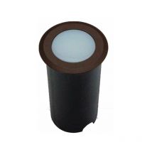 Faretto led piccolo 1W D50 H80mm IP67 Multicolor rgb Finitura Marrone
