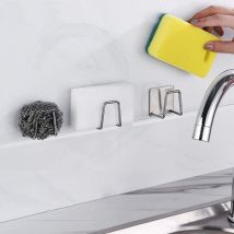 Pièces adhésif éponge support séchage rapide évier éponge support étanche en acier inoxydable éponge support pour accessoires de cuisine