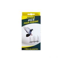 Boite pics inox anti pigeons 1M 6 elements de 16CM de 10 pics lucifer 24