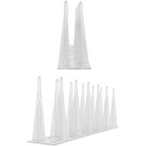 Pestsystems - Pics anti pigeon plastique 2 rangs 10 mètre 033 - solution de qualité entièrement en polycarbonate pour les pics de contrôle des oiseaux