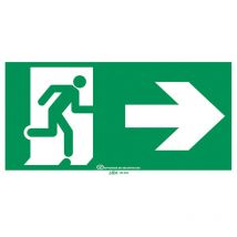 URA - Pictogramme autocollant évacuation avec flèche vers la droite (956661)