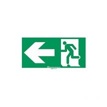 Etiquette sortie de secours porte à gauche - signalisation réglementaire URA URA 956662
