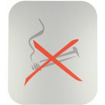 Pictogramme en alu anodisé, interdiction de fumer, autocollant