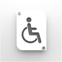 Pictogramme plexi toilettes handicapés pmr