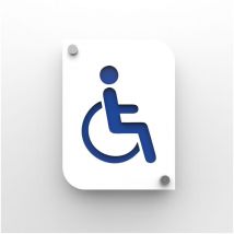 Pictogramme plexi toilettes handicapés pmr