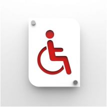 Pictogramme plexi toilettes handicapés pmr