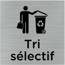 Pictogramme Tri Sélectif (Q1072).- Plaque aluminium brossé -