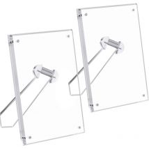 2 pack Cadre photo, cadre photo en acrylique transparent avec aimants pour affichage sur table