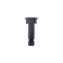 Cime - Pie para pedestal de cocina cilíndrico, d. 28mm x h. 100 mm, placa base d. 60 mm, plástico negro