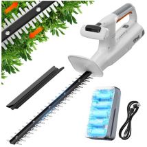 20V Heckenschere Akku, Hedge Trimmer mit einem 2,0 Ah Akku. ergonomischer Griff, 45CM Messerlänge für leichte Trimmarbeiten, 1.7kg leicht Gewicht