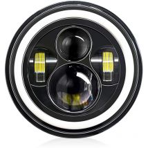 Lifcausal - pièces 7 pouces voiture moto phare led avec DRL/clignotant/feux de croisement/feux de route 7 ''phare rond 6000K 140W IP67 étanche