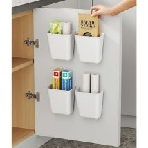 Pièces Armoires de Cuisine Porte Boîte de Rangement,Adhésive Boîte de Rangement Murale,Armoire/Salle de Bains/Réfrigérateur Boîte D'organisation Pour