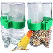Aougo - 2 Stück automatische Wasserfalle, Vogeltränke, automatische Futterspender, automatische Vogeltränke, Vogelfutterspender, für
