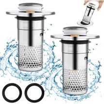 Tinor - Pieces Bathroom Sink Plug Universal Bathtub Plug Pop-Up Sink Plug Kitchen Sink Plug for Sink Bathtub Kitchen Bath.