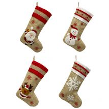 Pieces Christmas Hanging Stockings Large Christmas Stocking Tree Fireplace Decoration Santa Claus Reindeer Snowmen Christmas Stocking for Candy