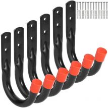Shining House - Pieces Heavy Duty Garage Storage Hooks, Universal Wall Mount, U-Shaped Wall Mount, Hanging Hooks for Bike, Chair, Ladder, Hose,