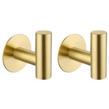 Pieces Klebende Wandhaken Badezimmerhandtücher, Edelstahl Küchenhandtuchhalter Ohne Bohren, Selbstklebende Türhaken, Gold