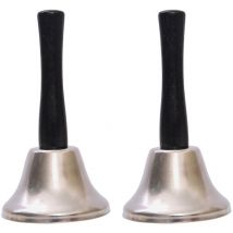 Yzmrbdqc - Pièces Ornements de Noël Cloches à Main Clochettes de Service Manche en Bois Cloches en Métal Diatonique Percussion Musicale pour la