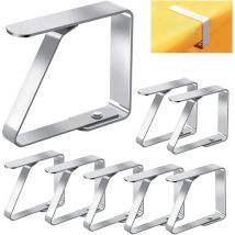 Pieces Outdoor Tablecloth Clips, Non-Slip Stainless Steel Tablecloth Clips, Adjustable Tablecloth Clips 7 x 8 cm, Large Thick Tablecloth Hanger for