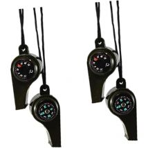 Pièces Sifflet de Haute Qualité Sifflet Multifonctionnel Mini Thermomètre Sifflet de Survie Thermomètre Extérieur 3 en 1 Sifflet de Survie Boussole