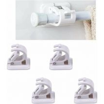 Pièces Support de tringle à rideau, Supports de tringle à rideau, Support de fixation au plafond, Crochet de rideau auto-adhésif, Accessoires de