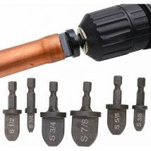 6 pièces Tube Expander Roulement En Acier Hex Handle Air Conditioner Tuyau De Cuivre Outil D'emboutissage Ensemble Multifonction Tuyau De Cuivre