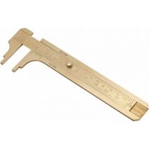 Pied à Coulisse - Échelles Doubles mm/Pouce Laiton Coulissant Outil de Mesure de la règle à Pied à Coulisse(100 mm) - Ahlsen