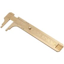 Pied à coulisse en laiton, double échelle mm/pouces,Laiton, 0 mm - 100 mm