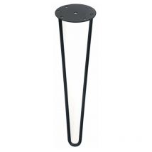 Pied acier en epingle 2 tiges diam 8 h400 mm noir
