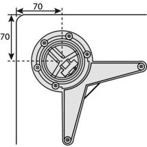 Pied de meuble ajustable – Acier – Hauteur max 870 mm – Kit de 4 – CAMAR