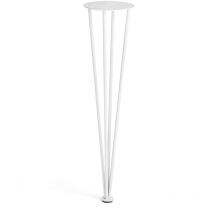 Pied baguette en acier d'une hauteur de 400 mm et finition blanc. Dimensions: 100x100x400 mm - talla