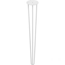 Pied baguette en acier d'une hauteur de 710 mm et finition blanc. Dimensions: 100x100x710 mm - talla
