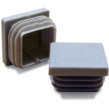 Embout Insert Protection à Ailettes Entrant Patin Pied de Chaise Meuble Mobilier Tubulaire Carré en Plastique gris Pour Tube 22 x 22 mm - Ajile