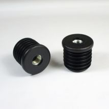 Ajile - Embout Polyamide Rond Pour Tube Diamètre Extérieur 32 Mm Épaisseur 1,5 Mm - Insert Métal Fileté Diam. 10 Mm (m10)