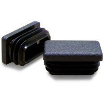 Embout Rectangulaire noir pour tube de dimension 100x40 mm et d'épaisseur 1,0-3,0 mm - Ajile