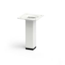 Pied carré en acier d'une hauteur de 100 mm et finition blanc. Dimensions: 25x25x100 mm - talla