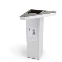Pied carré en plastique d'une hauteur de 150 mm et finition aluminium. Dimensions: 42x42x150 mm - talla