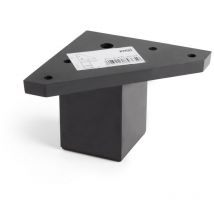 REI - Pied de coin carré abs couleur noir mod.972. dimensions 4,2x4,2x6cm