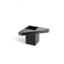 Pied carré en plastique d'une hauteur de 60 mm et finition noir. Dimensions: 42x42x60 mm - talla