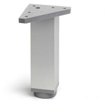 Pied carré réglable en aluminium d'une hauteur de 150 mm et finition anodisé mat. Dimensions: 40x40x150 mm - talla