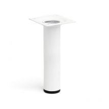 Pied cylindrique en acier d'une hauteur de 150 mm et finition blanc. Dimensions: 30x30x150 mm - talla