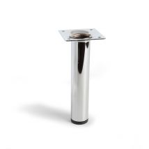 Pied cylindrique en acier d'une hauteur de 150 mm et finition chrome brillant. Dimensions: 30x30x150 mm - talla