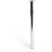 Pied cylindrique extensible en acier d'une hauteur maximale de 886 mm et finition chrome brillant. Dimensions: 60x100x866 mm - talla