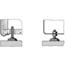 Pied d'appareil Pb Fastener 148 3010 699 11 vissable noir (ø x h) 38 mm x 10 mm 1 pc(s)