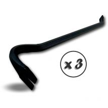 Kibros - Pied de biche fer forgé Griffes étroites pied recourbé Arracher soulever - Quantité x 3 - Longueur 60 cm