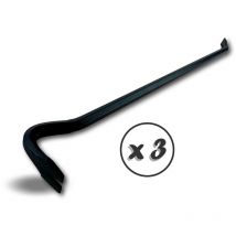 Kibros - Pied de biche fer forgé Griffes étroites pied recourbé Arracher soulever - Quantité x 3 - Longueur 90 cm