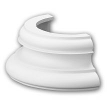 Profhome Decor - Pied de demi-colonne 117200 Profhome Colonne Élement décorative design intemporel classique blanc